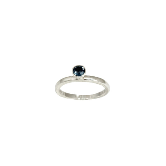Ring London Blue Topas, glatt