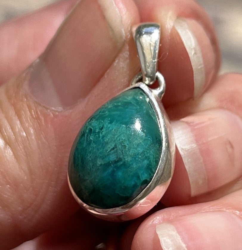 Chrysocolla pendant