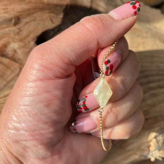 Armband prehniet goud