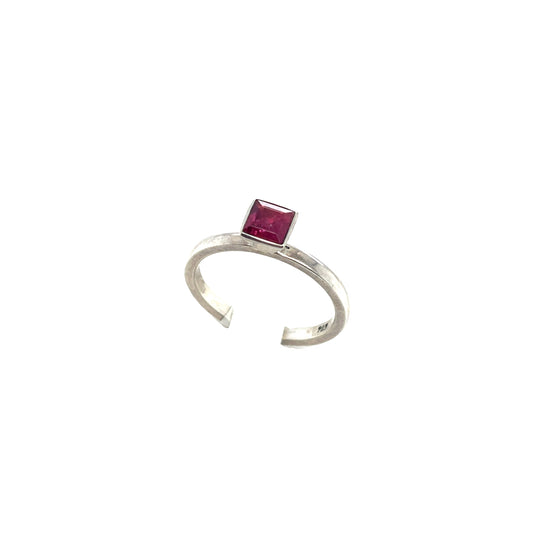 Silberner Stapelring Rosa Turmalin | Kiliaan Jewelry