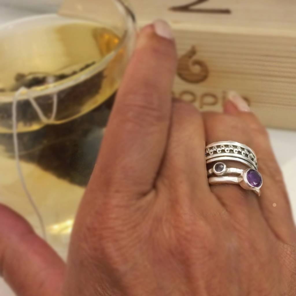 Ring amethyst, plain