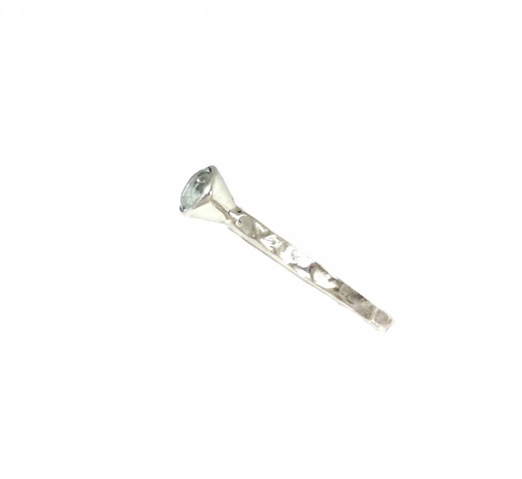 Ring Sky blue topaz, hammer