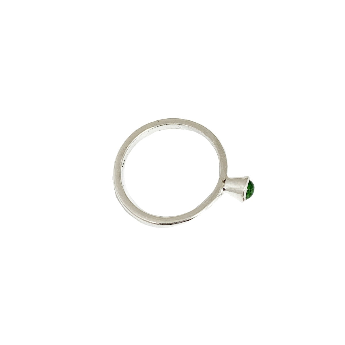 Green tourmaline ring, plain